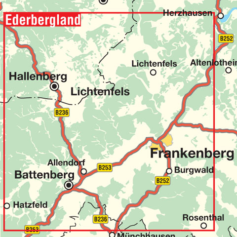 &Uuml;bersichtskarte Ederbergland