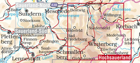 Blattschnitt Hochsauerland