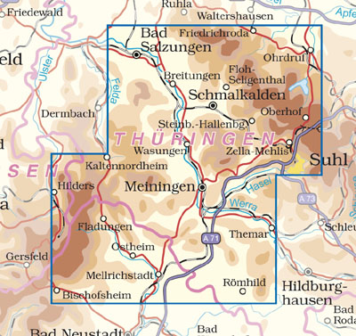 Blattschnitt Schmalkalden - Meiningen