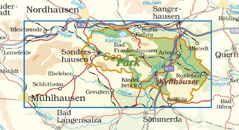 &Uuml;berichtskarte Kyffh&auml;userkreis