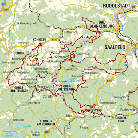 Uebersichtskarte Thueringer Kraeutergarten & Olitaetenland