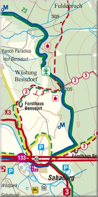 Musterkarte Rad- und Wanderkarte Reinhardswald