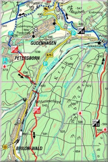 Musterkarte Mountainbikekarte Sauerland - Nord