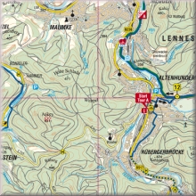 Musterkarte Mountainbikekarte Sauerland - Nord